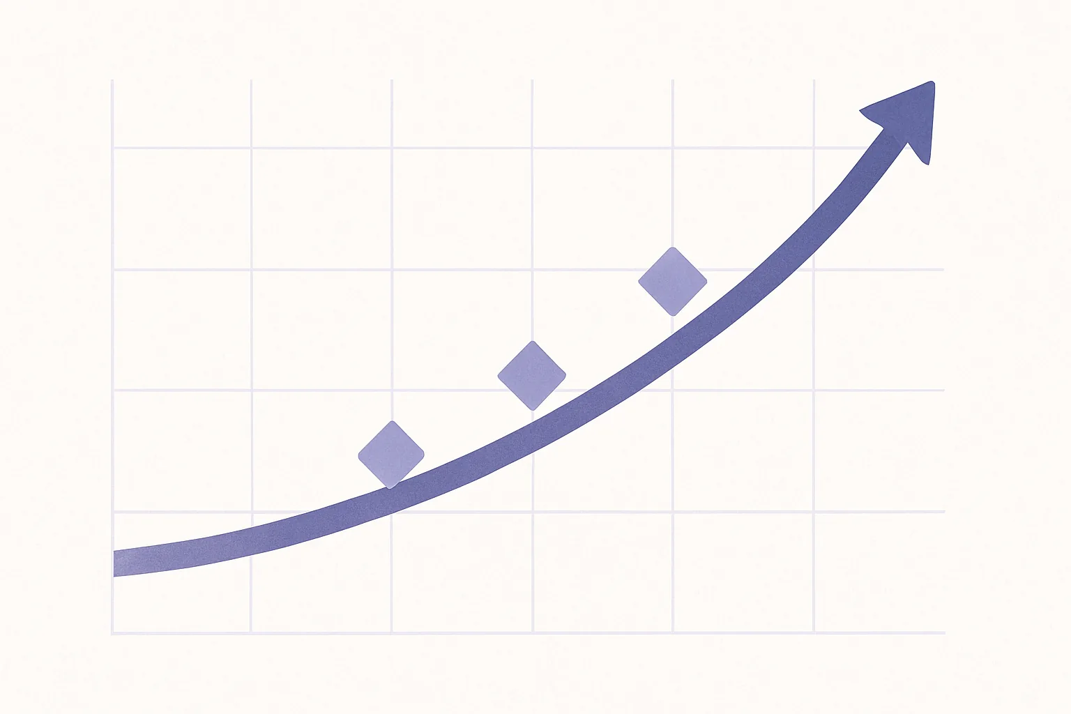 Rising backlink trend line with milestone markers over eight weeks