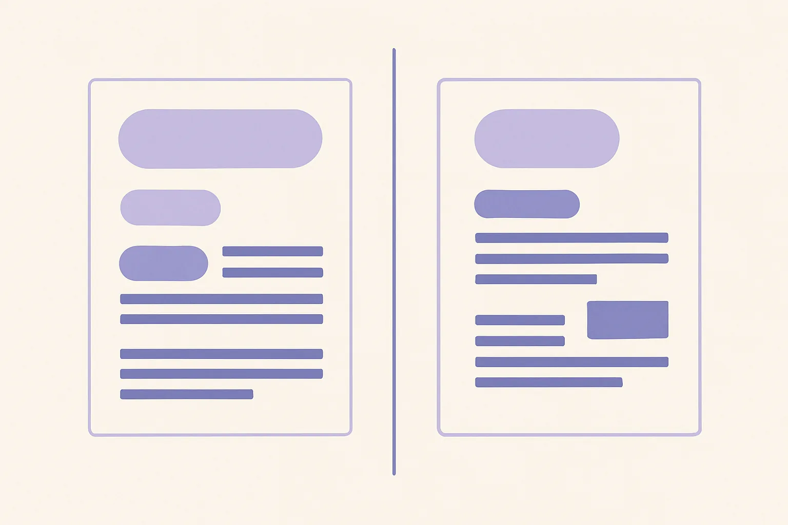 Comparison of well-structured vs poorly structured article heading hierarchy