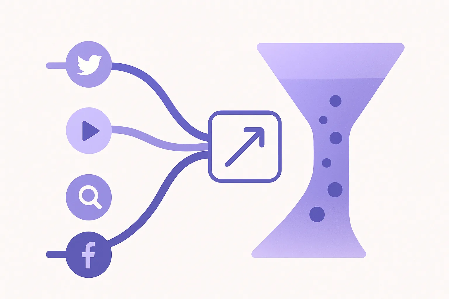 Illustration of conversion paths filtered by organic search channel in an analytics dashboard